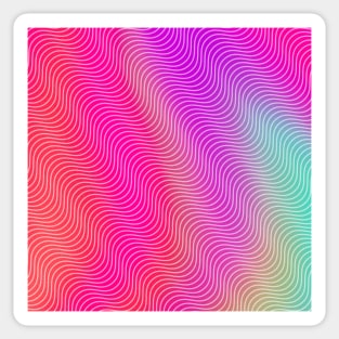 rainbow wave Sticker